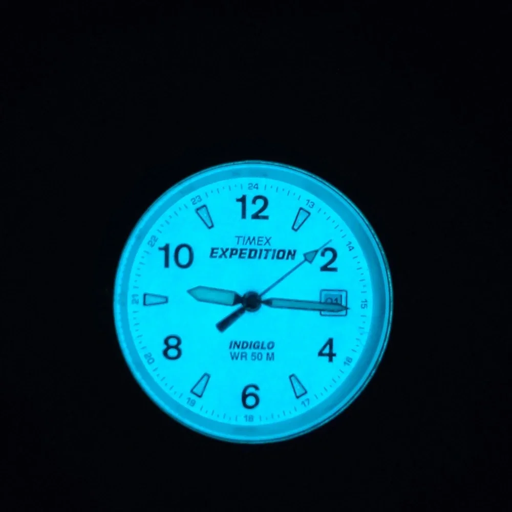 Vintage 1998 Timex Expedition Indiglo 31mm Women's Quartz Field Watch Size 4-7.5